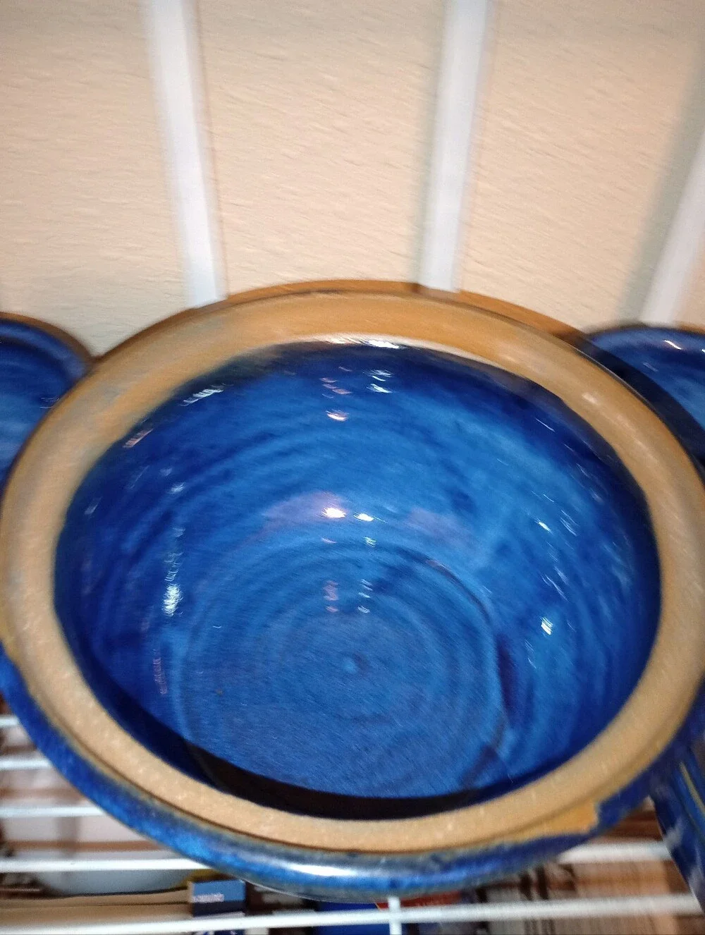Blue Handmade Ceramic Soup Tureen Set with Matching Bowls